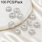 Silver round flower bead cap spacers with central hole, textured openwork metal design
