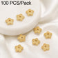Gold flower bead cap spacers, 5-petal design with center hole