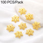 Gold 6-petal hollow flower bead caps with center hole, assorted pcs for DIY jewelry