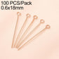 Rose gold tone bead head pins with loop heads, 0.6x18mm, 100 pcs shown