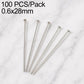 Silver-tone bead head pins with loop, brass, 0.6x28mm, 100 pcs