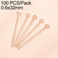 Peachy rose gold-tone bead head pins with loop heads, straight jewelry pins, multiple pieces