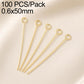 0.6x50mm bead head pins, gold-tone plated brass, loop head, 5-piece view