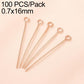 Rose-gold tone bead head pins, 0.7x16mm, 100-pack with looped heads for charms.