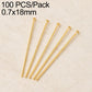 Gold-tone bead head pins with looped bead heads, straight posts for jewelry making