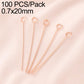 Rose gold-tone bead head pins with loop heads, 0.7x20mm, pack of 100