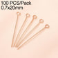 Muted rose gold-tone bead head pins, loop heads, 0.7x20mm, 100 pcs DIY