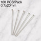 Steel-silver bead head pins, loop heads, 0.7x20mm, pack of 100