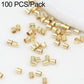 Gold-tone crimp end beads, small tube flat separator clips for DIY jewelry making