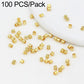 Gold-tone crimp end beads pack of small tube separator clips for DIY jewelry making
