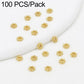 Gold snowflake bead caps spacers, round gear motif with central hole for DIY jewelry