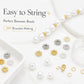 Mixed gold and silver snowflake bead cap spacers, small flower-like pieces with center hole
