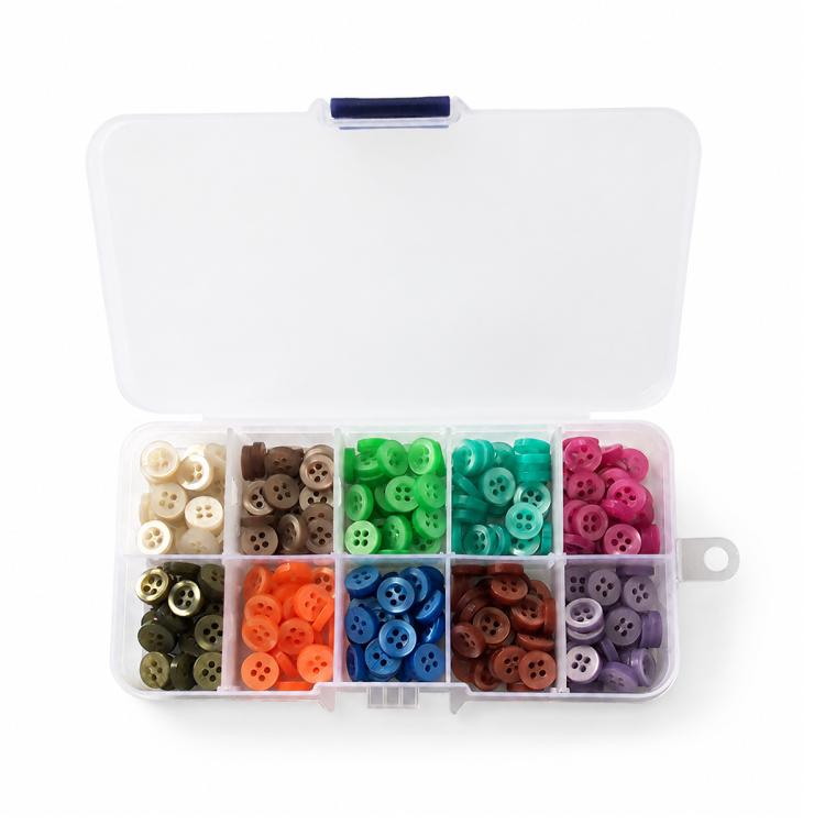 Mixed Color Round Resin Four-hole Buttons DIY Craft Kit
