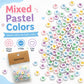 Mixed pastel resin flower buttons, double-layer round 2-hole design, 12mm
