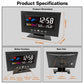 DS-8082TS LCD Multifunctional Voice-Controlled Backlit Weather Display Electronic Clock