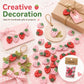 25 PCS/Pack Strawberry-shaped Wooden Buttons DIY Craft Kit