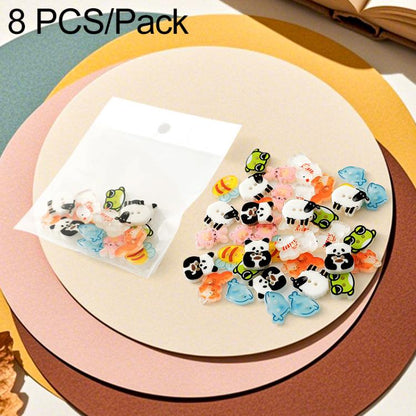 8 PCS/Pack Colorful Animal-shaped Design Resin Buttons
