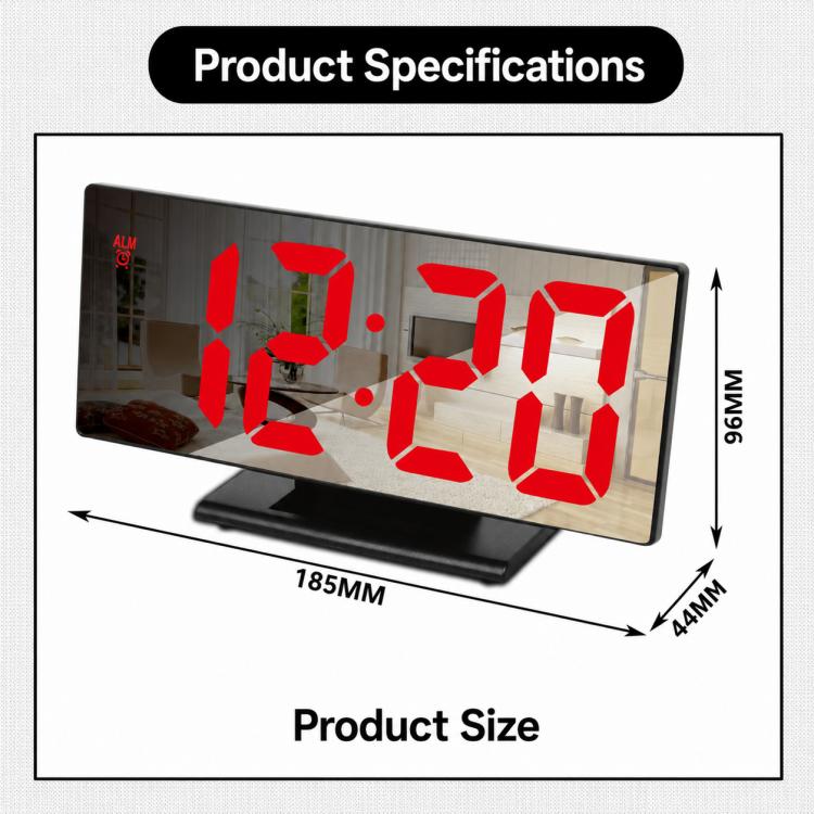 DS-3618L LED Mirror Large Screen Display Digital Electronic Clock