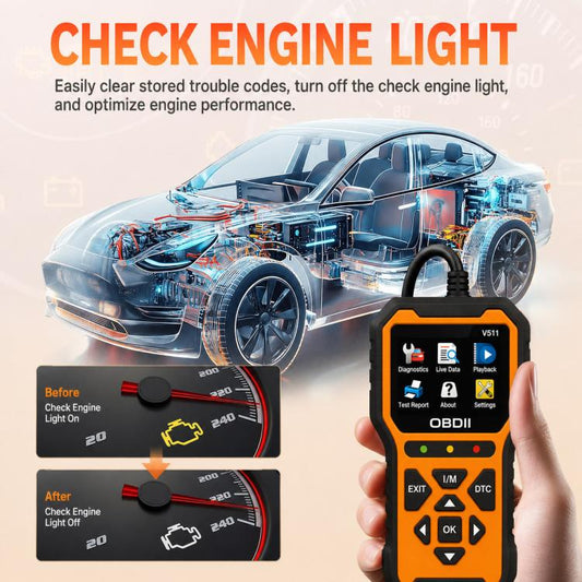 V511 Car OBD2 Diagnostic Scanner, Engine Fault Code Reading and Clearing Tool