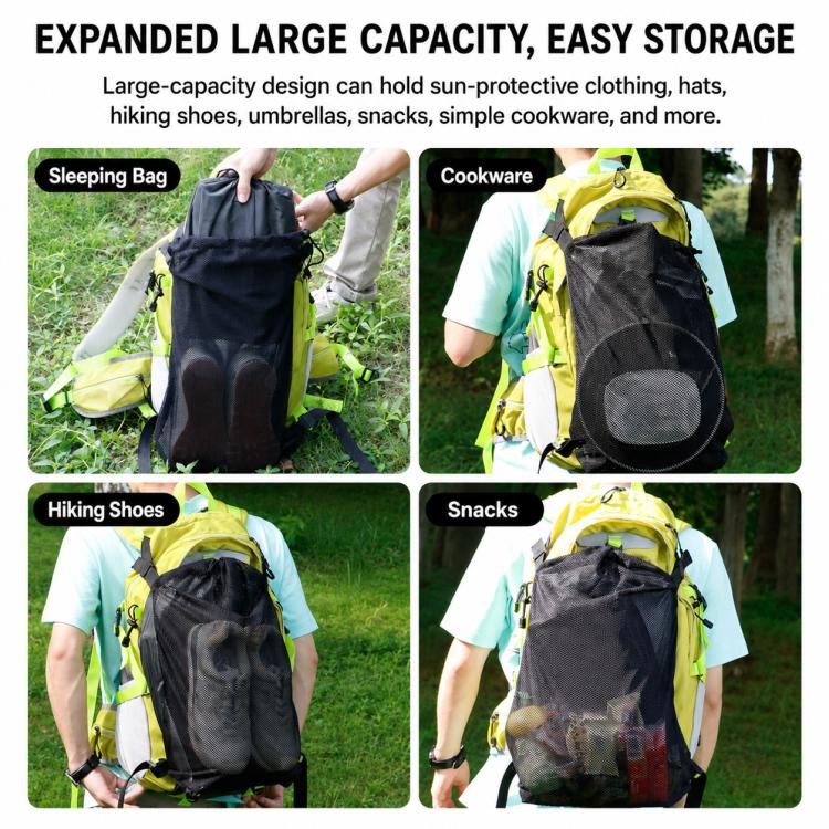 Outdoor Backpack External Mesh Bag Expansion Storage Pocket, Size: 35 x 48cm