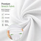 White golf pants fabric close-up, soft-touch stretch material.