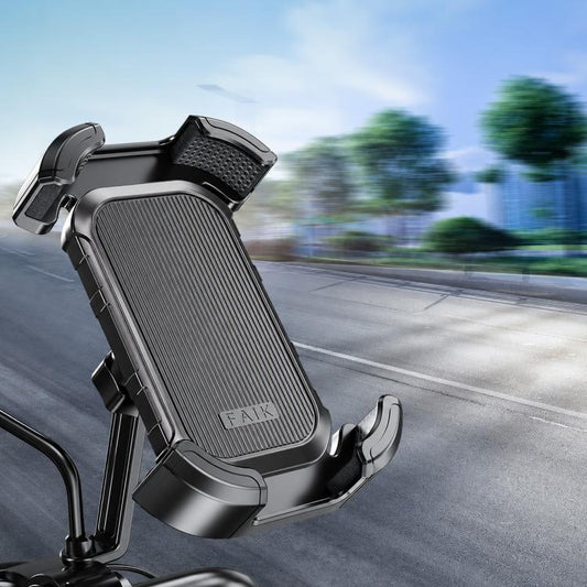F1 Motorcycle Bicycle 360-Degree Rotating Navigation Phone Holder, Textured Handlebar Style, Mirror-Finish Handlebar Style, Textured Rearview Mirror Style, Mirror-Finish Rearview Mirror Style, Handlebar and Rearview Mirror Style