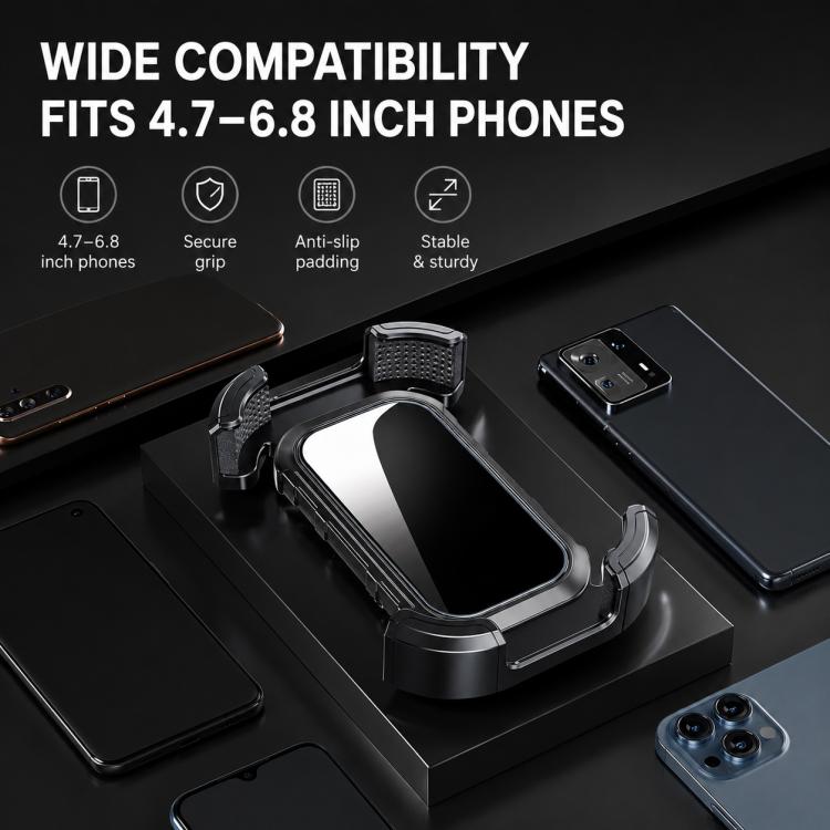 Wide-compatible phone mount cradle designed to fit 4.7–6.8 inch phones