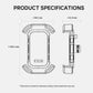 Phone holder product dimensions drawing with front cradle and clamp attachment
