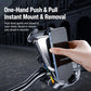 360° rotating motorcycle phone holder with one-hand push mount and lock cradle