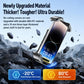 360-degree rotating phone holder with metal clamps, black and silver, holds smartphone securely
