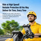 360-degree phone mount on handlebar with adjustable arm and secure clamp hardware