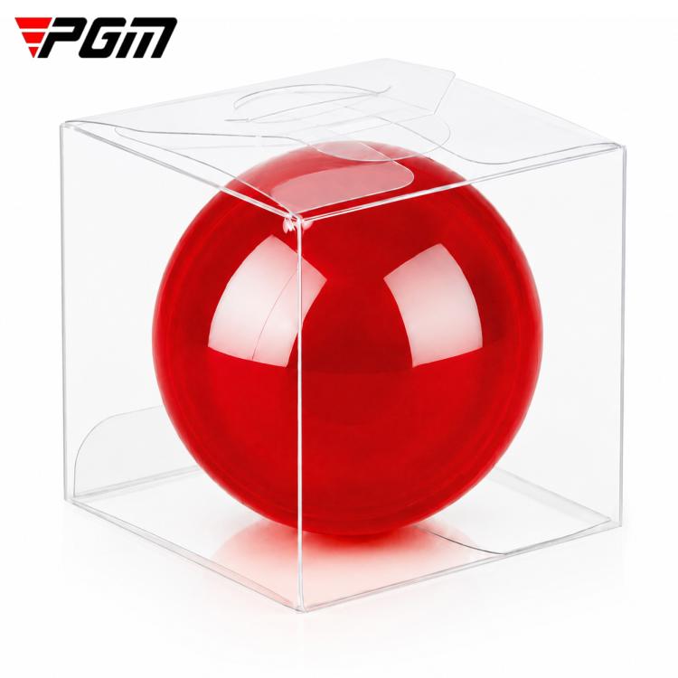 Park golf ball in glossy red inside a clear display box.