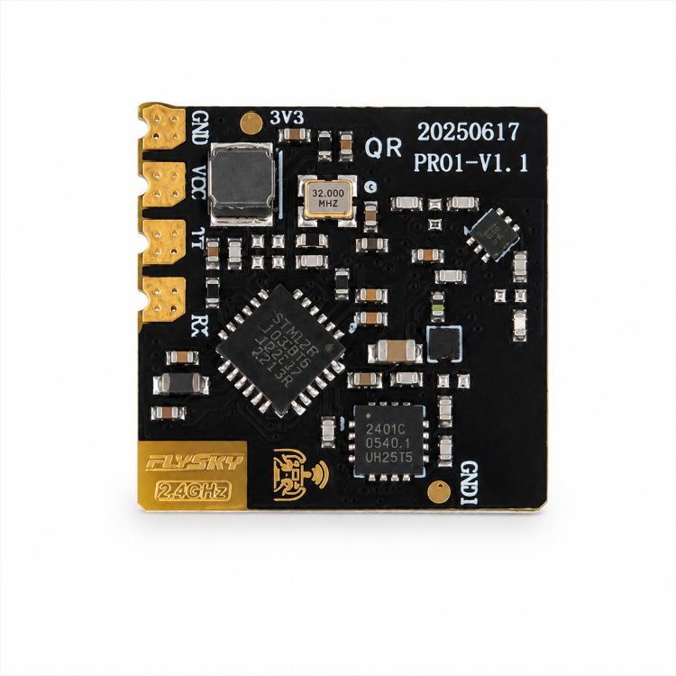 Dual onboard ceramic antenna ELRS receiver board with gold edge connectors