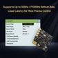 ELRS receiver board with gold pin antenna ports and status LED