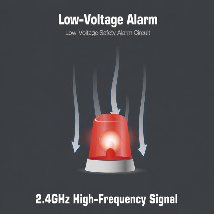 RC radio transmitter low-voltage alarm bell indicator graphic