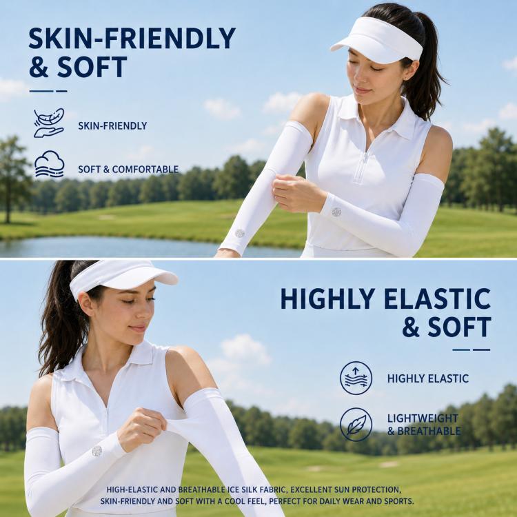 PGM XT008 Women Breathable Cooling Sun Protection Arm Sleeves, S, M