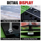 PGM acrylic golf club rack close-ups of clear panel slots, screws, and non-slip feet