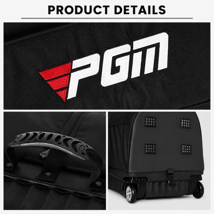 PGM HKB022 Foldable Impact Resistant ABS Hard Shell Wheeled Golf Travel Bag