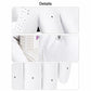 White kids golf glove detail of textured grip and breathable finger perforations