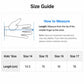 Kids golf glove size guide chart for sizes 14, 15, 16, and 17