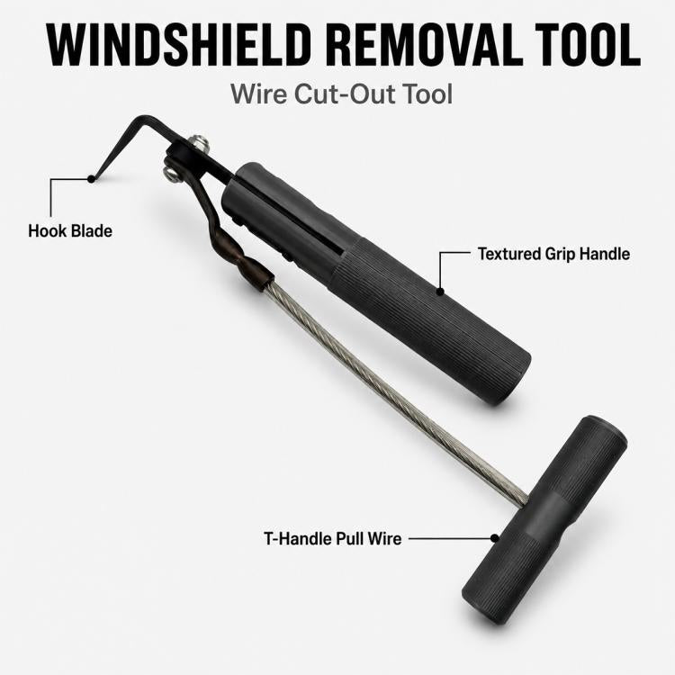 Plastic Version Car Windshield Rubber Cutting Knife, Auto Glass Removal Tool