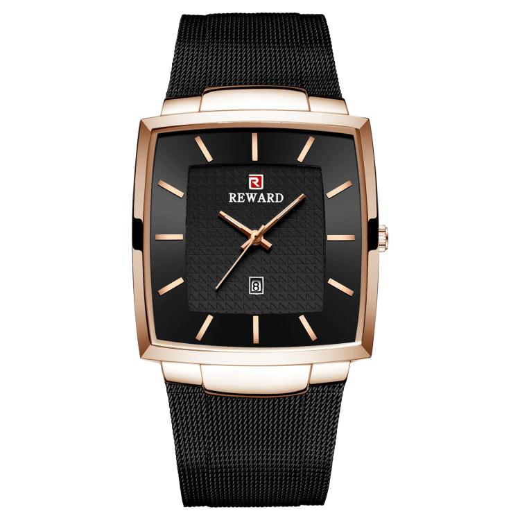 REWARD RD62009M Men Watch Quartz Watch with Calendar Display & Mesh Band