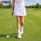 Girls pleated quick-dry golf skort, white, A-line silhouette with pleated sides