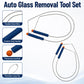 Car stereo removal wire puller set with two blue tools, orange end tips, and wire loops