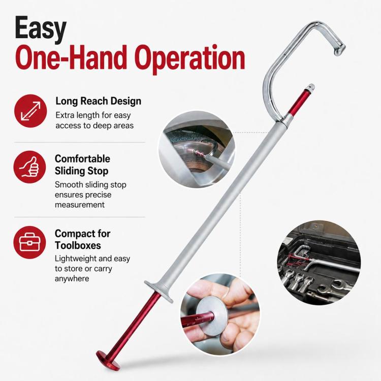 No-Removal Brake Disc Thickness Gauge, Car Brake Rotor Thickness Measuring Tool