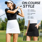 Women’s lightweight pleated sports skirt, white, A-line with clean front cut