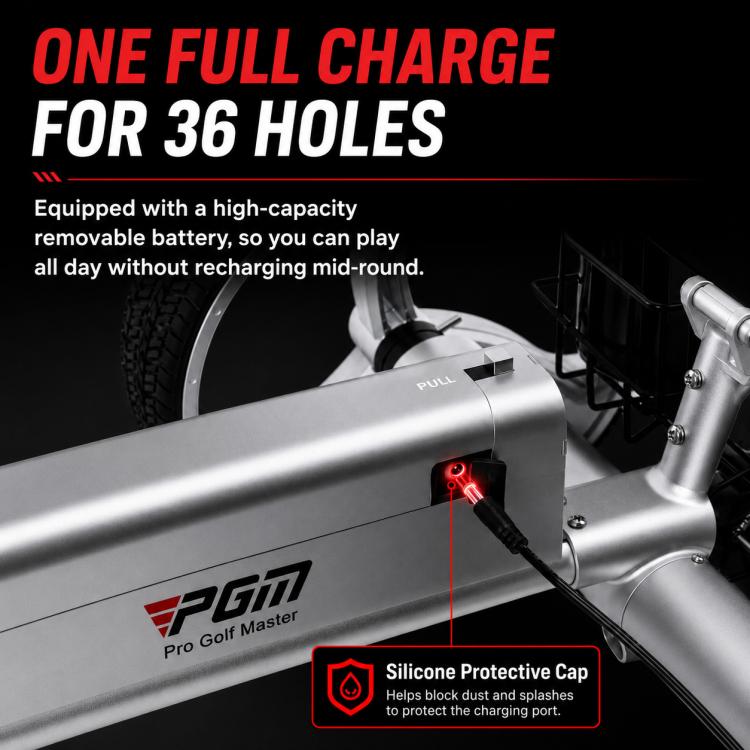 PGM QC010 Dual-Mode Foldable Electric Golf Push Cart