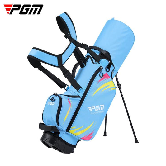 PGM QB203 Youth Large Capacity Golf Dual Shoulder Club Carry Bag, Large Size Black Green, Medium Size Black Green, Small Size Blue