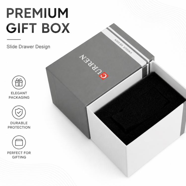 CURREN Original Rectangular Large Watch Gift Box