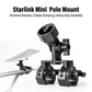 Pole Clamp Mount for Starlink Mini, Dual-clamp + Pipe Adapter, Single-clamp + Pipe Adapter, Arm-clamp + Pipe Adapter, Pipe Adapter
